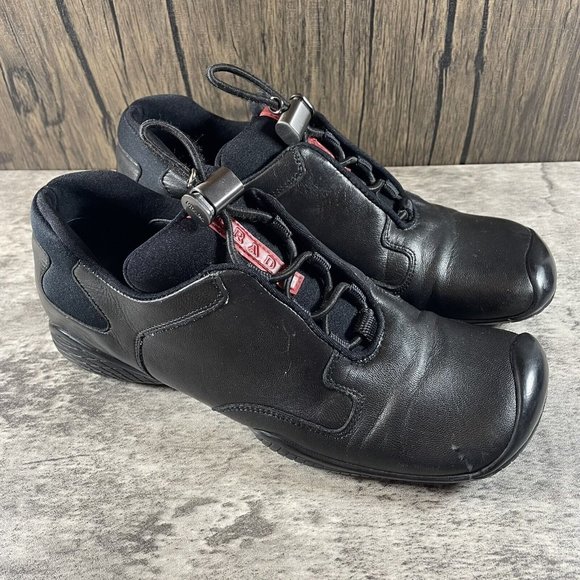PRADA 4464 CALZATURE DONNA IN PELLE SIZE, EUR 36,5 US 5 Black - Picture 1 of 10